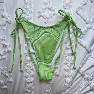 PACSUN neon green tie-dye bikini bottoms